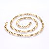 304 Stainless Steel Figaro Chain Necklaces MAK-L015-29A-2