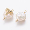 Natural Pearl Links connectors PEAR-F012-03G-B-2