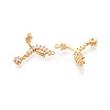 Brass Micro Pave Cubic Zirconia Pendants KK-N263-31G-2