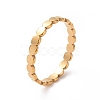 Ion Plating(IP) 201 Stainless Steel Oval Wrap Finger Ring for Women RJEW-J051-23G-1