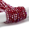 Electroplate Glass Beads Strands EGLA-R030-4x4mm-04-5