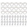 300Pcs 2 Style CCB Plastic Charms CCB-DC0001-03-1