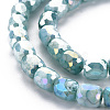 Opaque Baking Paint Glass Beads Strands EGLA-N006-008-B05-3