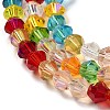 Transparent Electroplate Glass Beads Strands GLAA-F029-2mm-D29-3