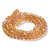 Transparent Electroplate Glass Beads Strands GLAA-F029-2mm-D18-2