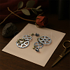2 Pairs Alloy Toothed Wheel Dangle Stud Earrings EJEW-HY0001-19A-4