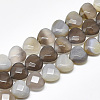 Natural Grey Agate Beads Strands X-G-S357-E02-08-1