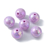 Pearlized Plastic Round Beads KY-WH0004-06B-2