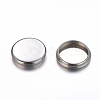Tarnish Resistant Flat Round 304 Stainless Steel Plain Edge Bezel Cups LS-STAS-S028-27-2