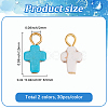 60Pcs Dyed Synthetic Turquoise Pendants FIND-BM0001-60A-2