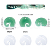 60Pcs 2 Colors Imitation Jade Glass Pendants GLAA-PH0001-96-4