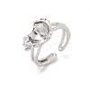 Brass Cup Peg Open Cuff Ring Settings LS-KK-G518-10P-03-1