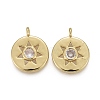 Brass Micro Pave Clear Cubic Zirconia Pendants KK-F821-23-2