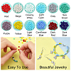 12 Strands 12 Colors Opaque Solid Color Glass Beads Strands GLAA-GA0001-24-4