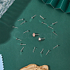 20Pcs 925 Sterling Silver Flat Round Stud Earring Findings STER-DC0001-28-4