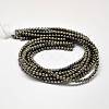 Natural Pyrite Round Beads Strands G-F197-10-12mm-3
