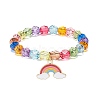 9Pcs 9 Style Acrylic Round Beaded Stretch Bracelets Set BJEW-JB08898-4