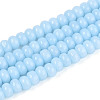 Opaque Solid Color Glass Beads Strands GLAA-ZX008-4mm-18J-1