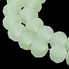 Imitation Jade Solid Color Glass Beads Strands EGLA-A034-J8mm-MD01-5