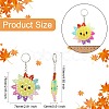Plastic Beaded Pendant Keychain HJEW-CJC0009-01P-2