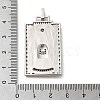 Brass Micro Pave Cubic Zirconia Pendants with Enamel KK-H458-01P-16-3