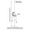 Moon & Star Alloy Hanging Ornaments HJEW-TADJ0024-4