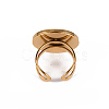 201 Stainless Steel Cuff Ring Findings STAS-S080-040F-G-5