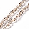 Transparent Electroplate Glass Beads Strands EGLA-L043-PL02-1