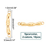 10Pcs 2 Colors 304 Stainless Steel Connector Charms STAS-UN0046-72-2
