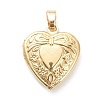 Brass Locket Pendants KK-P199-18G-2