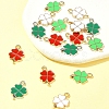 16Pcs 4 Colors Rack Plating Alloy Enamel Pendants ENAM-FS0001-76-8