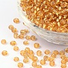 6/0 Round Silver Lined Round Hole Glass Seed Beads X-SEED-A005-4mm-22B-1