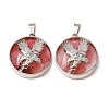 Cherry Quartz Glass Pendants GG-CBA040B-02P-01-1