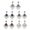Natural Gemstone Stud Dangle Earrings EJEW-JE07269-02-2