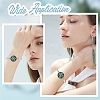 5Pcs 304 Stainless Steel Flat Round Cabochon Setting Bracelets DIY-BBC0001-72-5