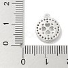 Rack Plating Brass Micro Pave Clear Cubic Zirconia Pendant Cabochon Setttings KK-L224-048P-3