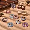 45Pcs 9 Colors Printed Basswood Pendants WOOD-CJ0002-52-6