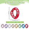 160Pcs 8 Colors ABS Plastic with Crystal Rhinestone Quick Link Connectors KY-AR0001-49-2