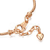 Brass European Style Bracelet Making MAK-R011-03KCG-3