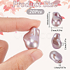 20Pcs Baking Paint ABS Plastic Beads KY-SC0002-11-2