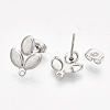 Non-Tarnish 304 Stainless Steel Stud Earring Findings STAS-S079-68B-1
