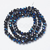 Electroplate Glass Beads Strands EGLA-A034-T4mm-I03-2