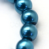 Baking Paint Pearlized Glass Pearl Round Bead Strands X-HY-Q003-6mm-06-3