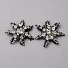 Glass Crystal Rhinestone Sew on Cloth Patches PATC-WH0008-226B-1
