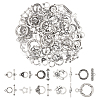 60 Bags 10 Styles Tibetan Style Alloy Toggle Clasps FIND-ME0003-18-1