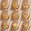 Simple Style 304 Stainless Steel Cuff Rings for Women FS-WGD177D-01-2