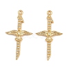 Brass Micro Pave Cubic Zirconia Pendants KK-F910-18G-1