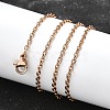 304 Stainless Steel Cable Chain Necklace Making X-STAS-P045-01RG-A-2