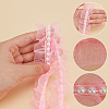 1Pc Polyester Pleated Lace Ribbon OCOR-WR0001-30-3