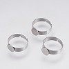 Tarnish Resistant Adjustable 304 Stainless Steel Pad Ring Settings STAS-I088-I-01P-1